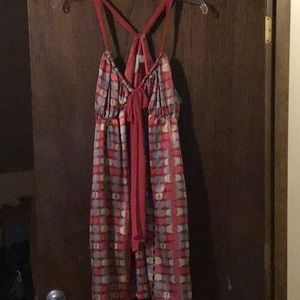 Johnny Martin size 9 silk t back dress